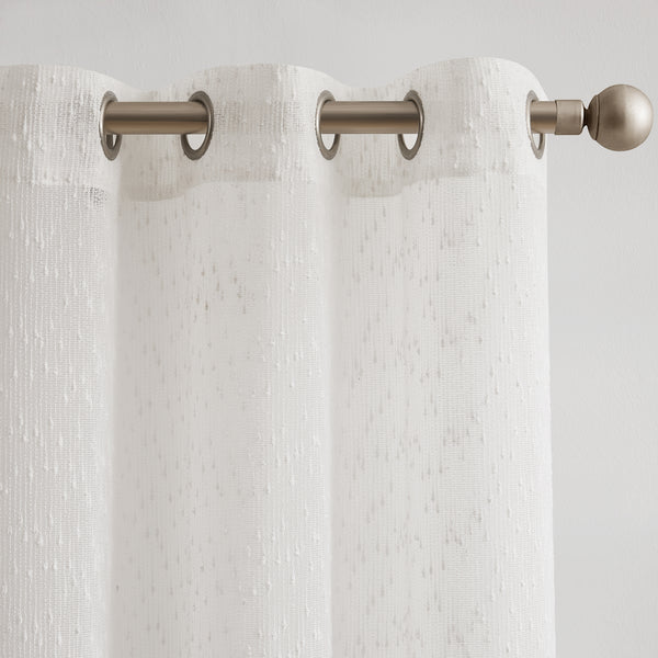 Lush Decor Aileen Textured Raindrop Sheer Window Curtain Panels