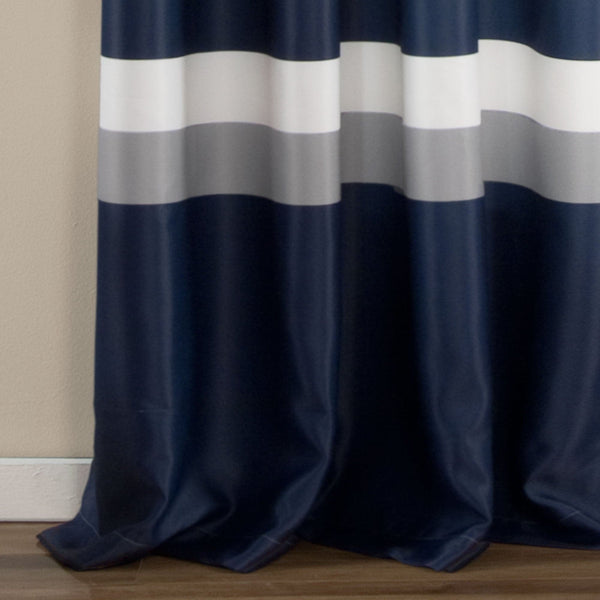Lush Decor Alexander Stripe Light Filtering Window Curtain Panel Set