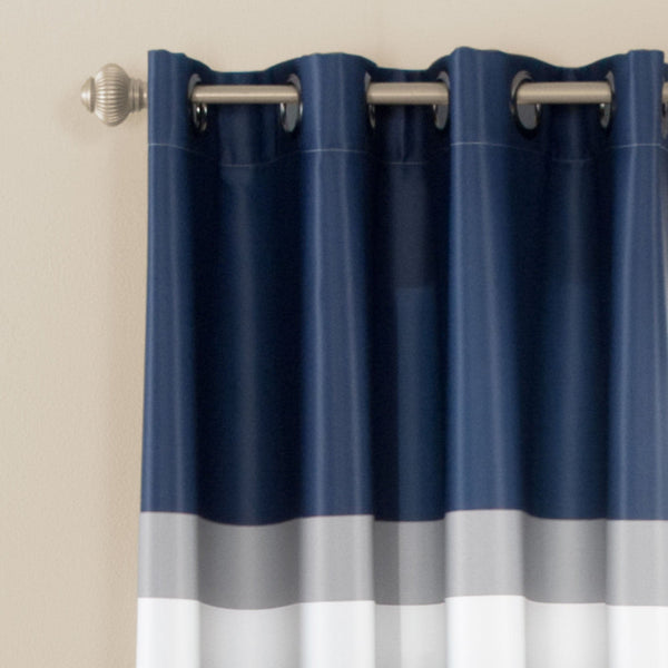 Lush Decor Alexander Stripe Light Filtering Window Curtain Panel Set