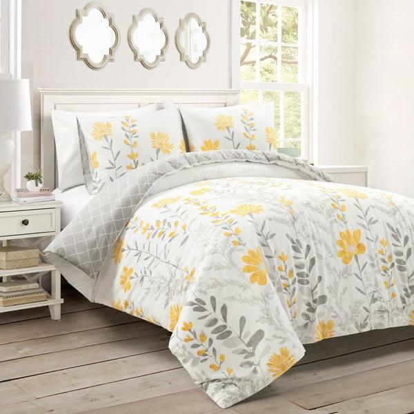 Lush Decor Aprile Reversible Cotton Duvet Cover 3 Piece Set