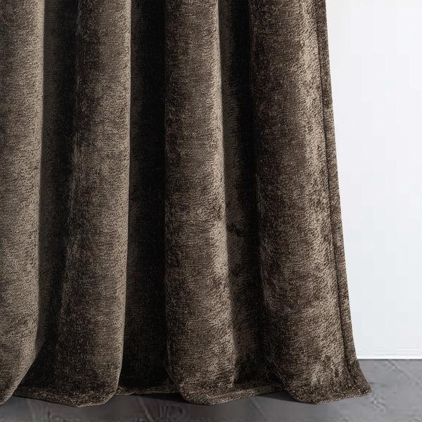 Lush Decor Aspen Luxury Velvet Chenille Window Curtain Panel