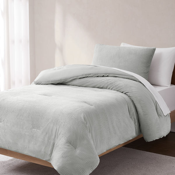 Lush Decor Azalea Ruched Velvet Stripe Comforter Set