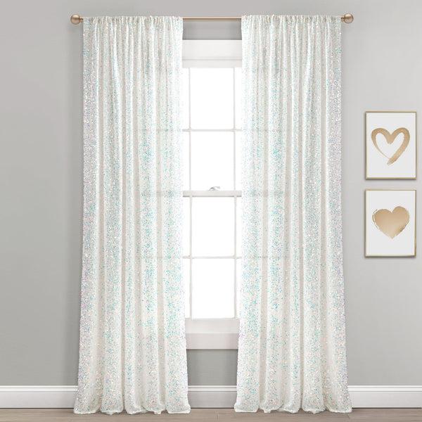 Lush Decor Ballgown Glam Sparkle Sequins Window Curtain Panel