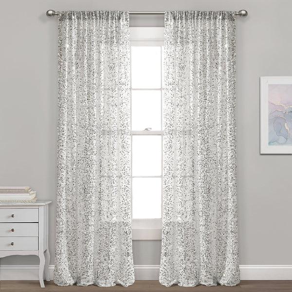 Lush Decor Ballgown Glam Sparkle Sequins Window Curtain Panel