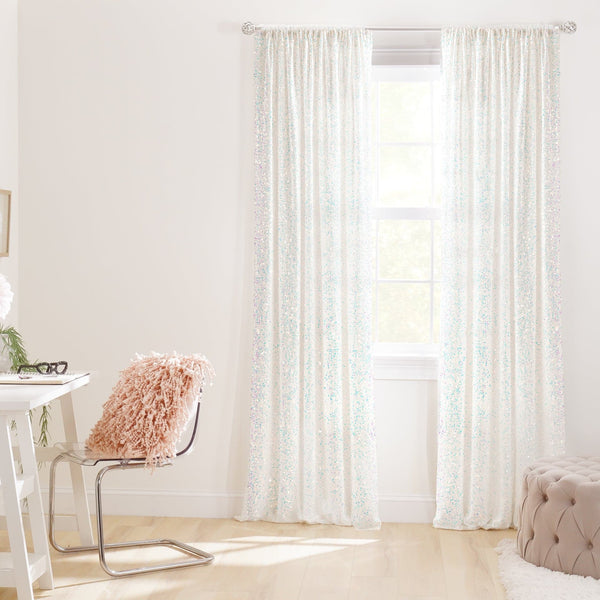 Lush Decor Ballgown Glam Sparkle Sequins Window Curtain Panel