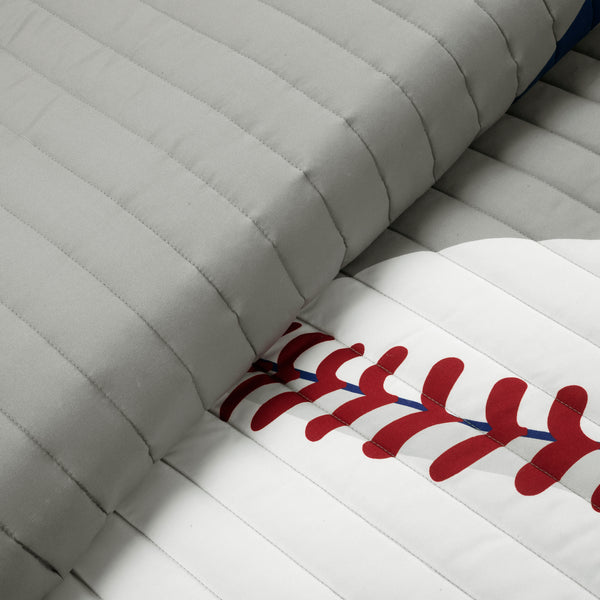 Lush Decor Baseball Game Reversible Oversized Kids Quilt Set