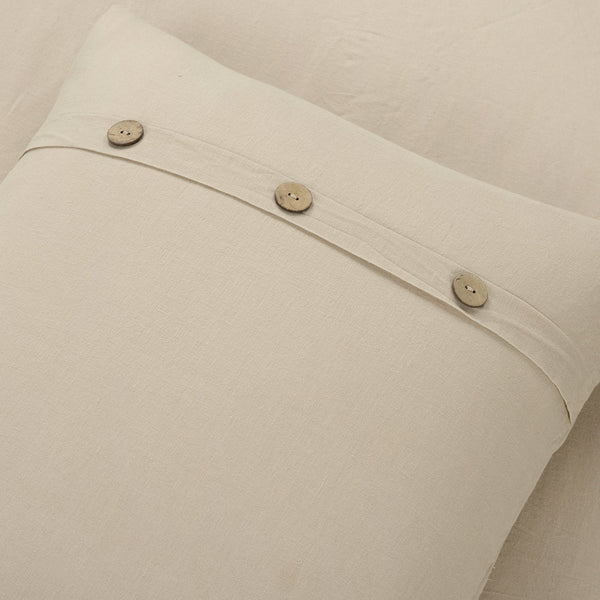 Lush Decor Belgian Flax Linen Rich Cotton Blend Duvet Cover 3 Piece Set