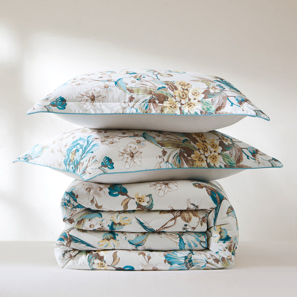 Lush Decor Bird And Hydrangea Reversible Cotton Duvet Cover Set