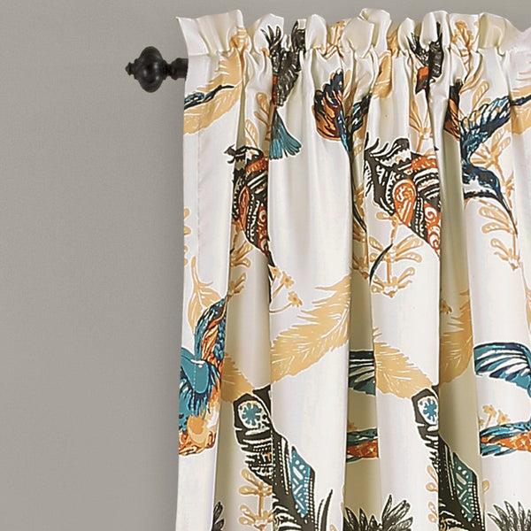 Lush Decor Bird Breeze Light Filtering Window Curtain Set