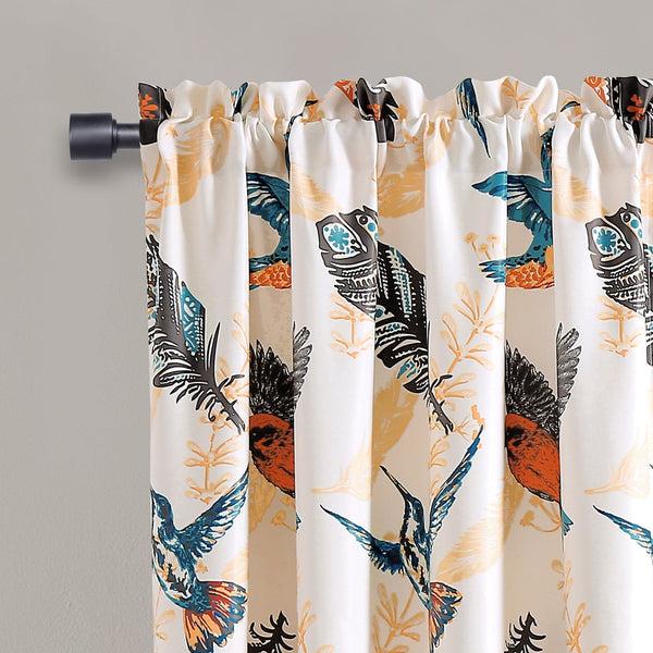 Lush Decor Bird Breeze Light Filtering Window Curtain Set