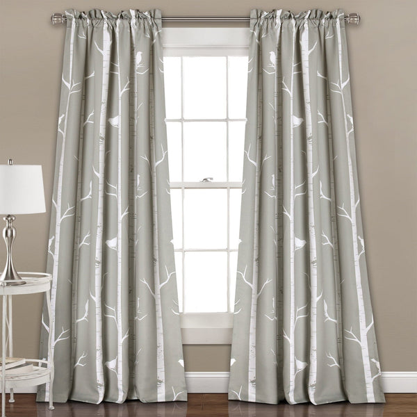 Lush Decor Bird On The Tree Light Filtering Window Curtain Set