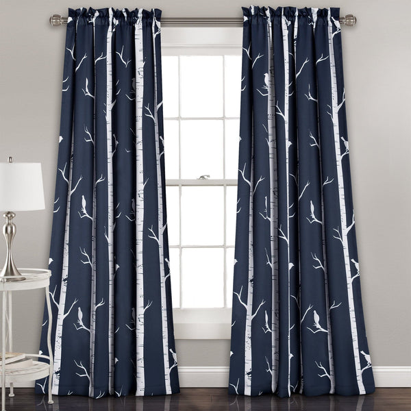 Lush Decor Bird on the Tree Light Filtering Window Curtain Set