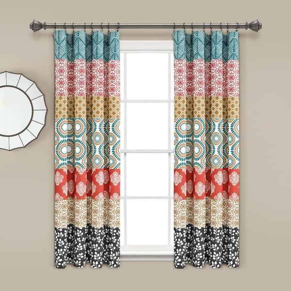 Lush Decor Bohemian Stripe Window Curtain Panel Set