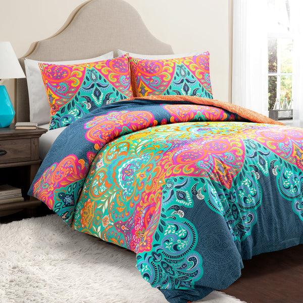 Lush Decor Boho Chic Cotton Duvet Cover 3 Piece Set