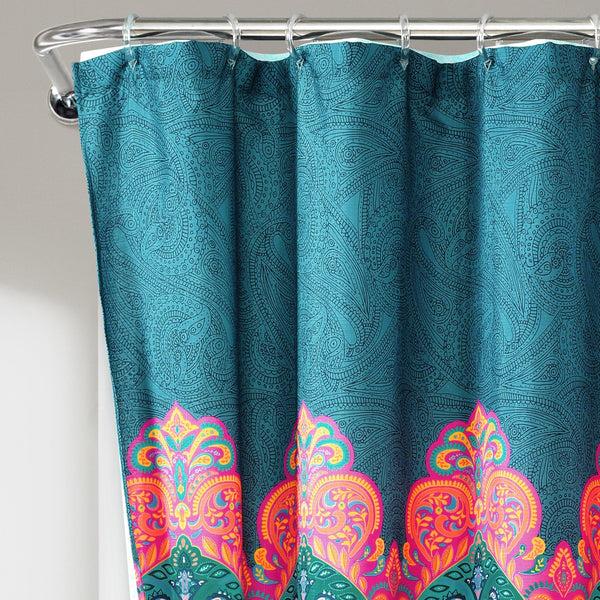 Lush Decor Boho Chic Shower Curtain 14 Piece Complete Set