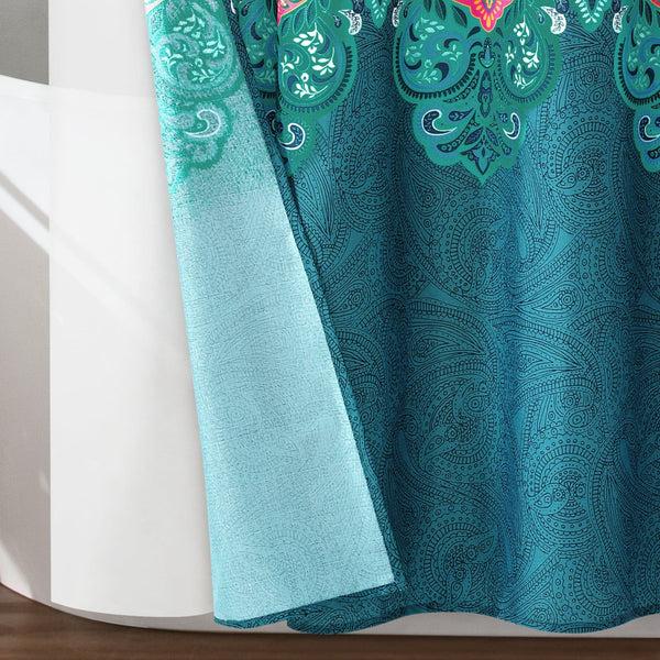 Lush Decor Boho Chic Shower Curtain 14 Piece Complete Set
