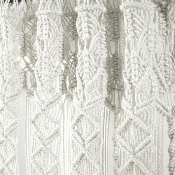 Lush Decor Boho Macrame Textured Indoor/Outdoor Window Curtain