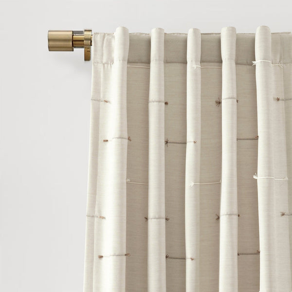 Lush Decor Boho Stripe Clip Jacquard Window Curtain Panel Set