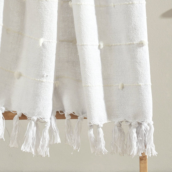 Lush Decor Boho Tufted Cotton Woven Tassel Fringe Throw