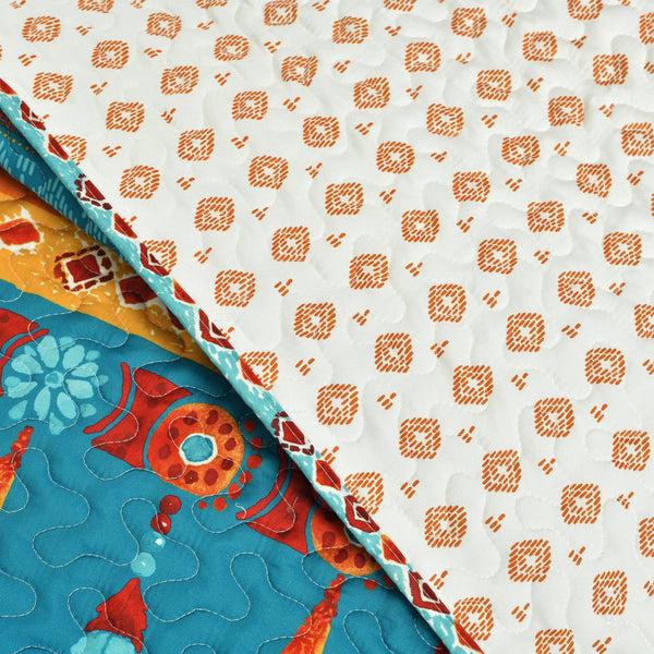 Lush Decor Boho Watercolor Border Quilt 3 Piece Set