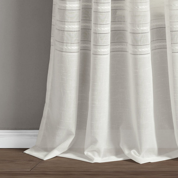 Lush Decor Bridie Grommet Sheer Window Curtain Panel Set