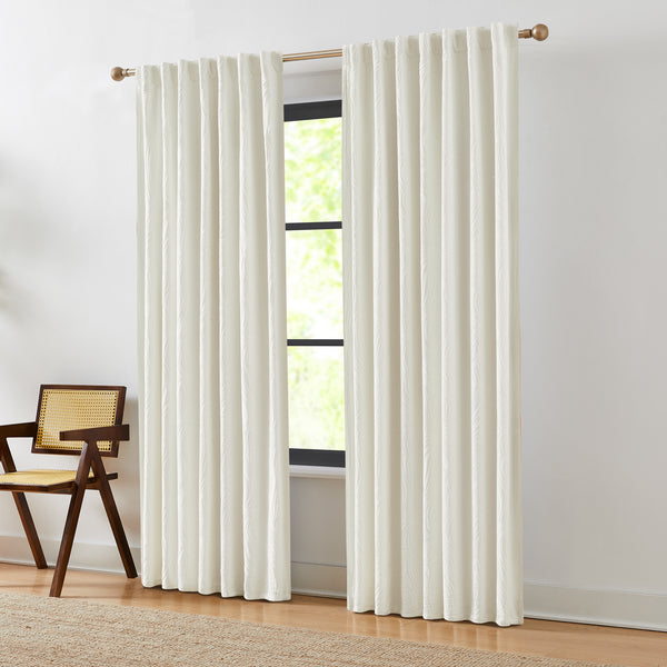 Lush Decor Capstone Whisper Blackout Window Curtain Panels Pair