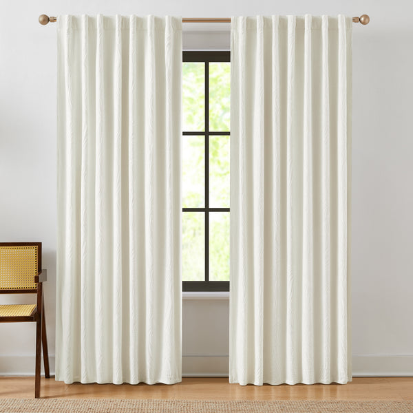 Lush Decor Capstone Whisper Blackout Window Curtain Panels Pair
