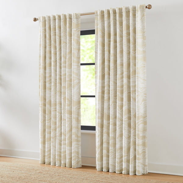 Lush Decor Cascade Wave Blackout Window Curtain Panels