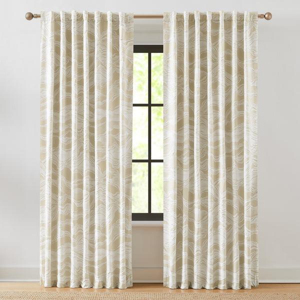 Lush Decor Cascade Wave Blackout Window Curtain Panels