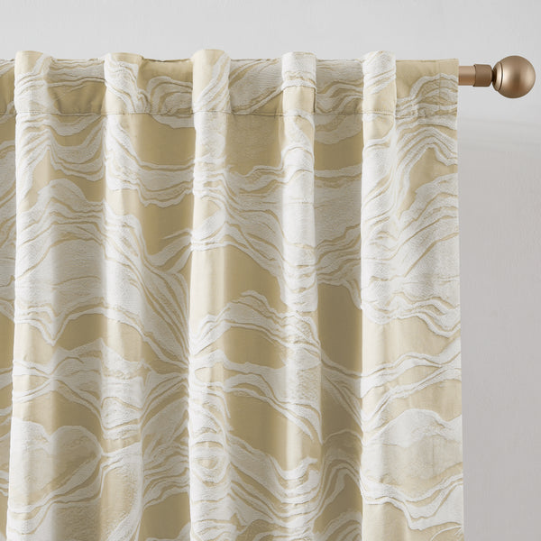 Lush Decor Cascade Wave Blackout Window Curtain Panels