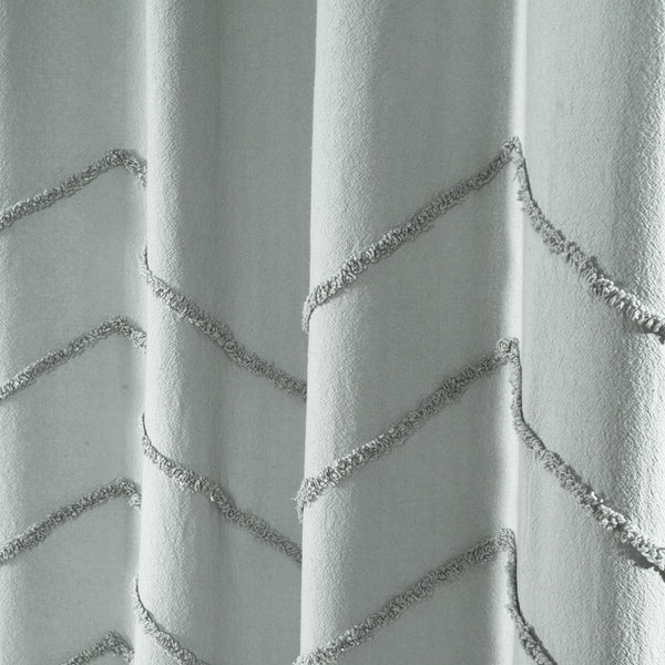 Lush Decor Chenille Chevron Window Curtain Panel Set