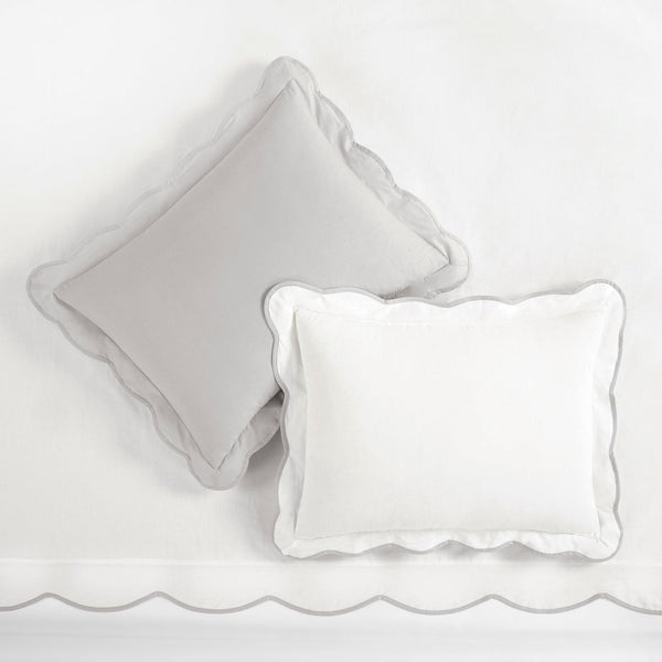 Lush Decor Coastal Chic Scalloped Edge 100% Cotton Reversible Duvet Cover Set