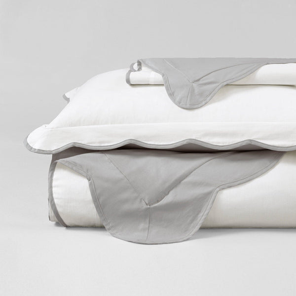 Lush Decor Coastal Chic Scalloped Edge 100% Cotton Reversible Duvet Cover Set