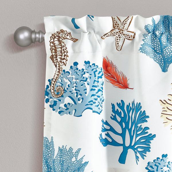 Lush Decor Coastal Reef Feather Light Filtering Valance