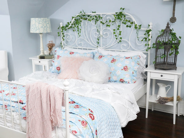 Lush Decor Cottagecore Floral Ruffle Quilt 3 Piece Set