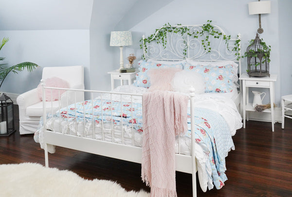 Lush Decor Cottagecore Floral Ruffle Quilt 3 Piece Set