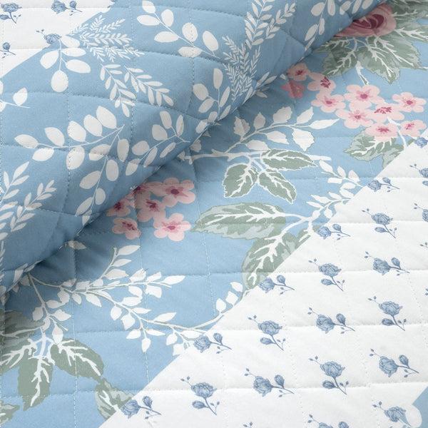 Lush Decor Cottagecore Flower Stripe Cotton Quilt 3 Piece Set