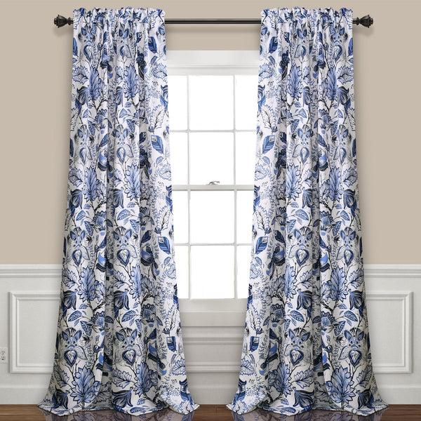 Lush Decor Cynthia Jacobean Light Filtering Window Curtain Set