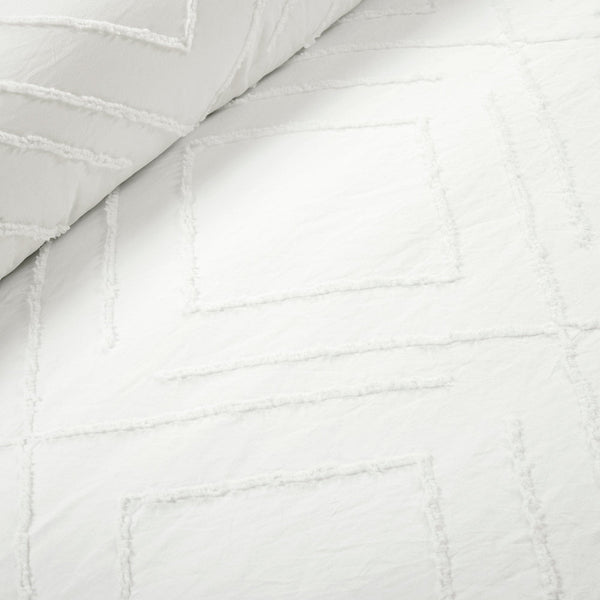 Lush Decor Diamond Clip Jacquard Duvet Cover 3 Piece Set