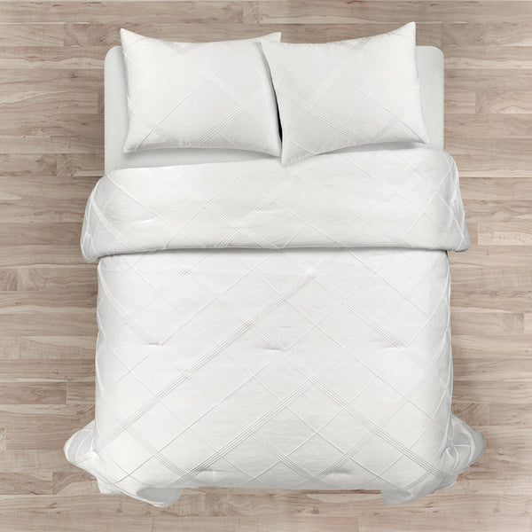 Lush Decor Diamond Geo Jacquard 3 Piece Comforter Set