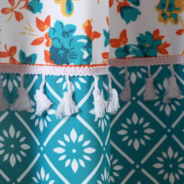 Lush Decor Emily Boho Stripe Window Curtain Panel Set