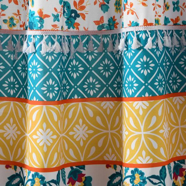 Lush Decor Emily Boho Stripe Window Curtain Panel Set