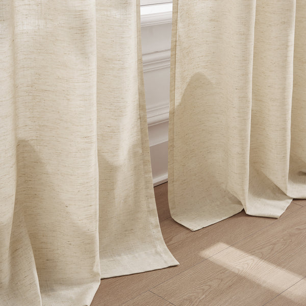 Lush Decor Emily Leaves Embroidered Window Curtain Panels