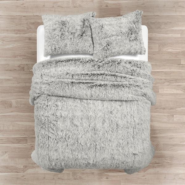Lush Decor Emma Cozy Ultra Soft Two Tone Faux Fur Comforter Set