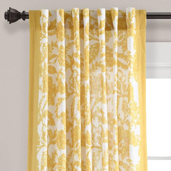 Lush Decor Emma Textured Jacobean Window Curtain Panel