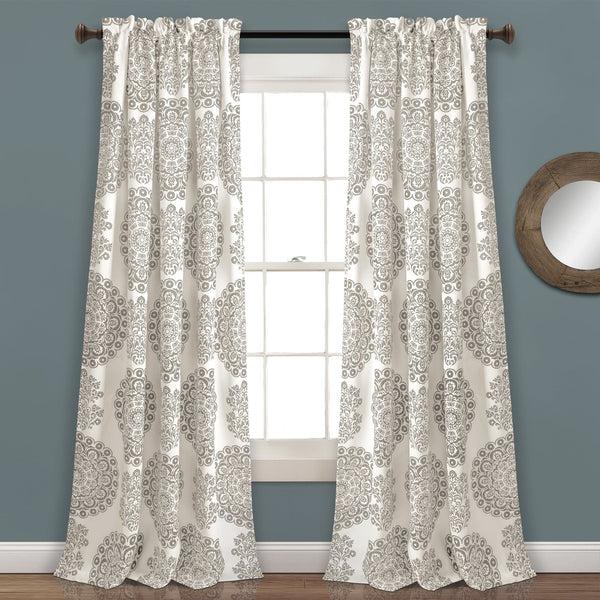 Lush Decor Evelyn Medallion Light Filtering Window Curtain Set