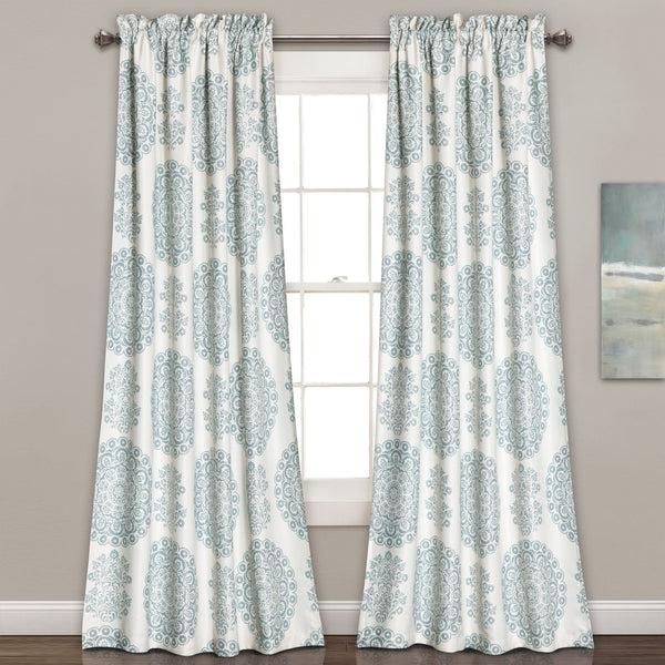 Lush Decor Evelyn Medallion Light Filtering Window Curtain Set