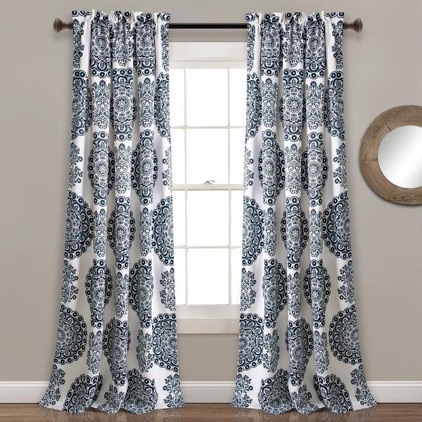 Lush Decor Evelyn Medallion Light Filtering Window Curtain Set