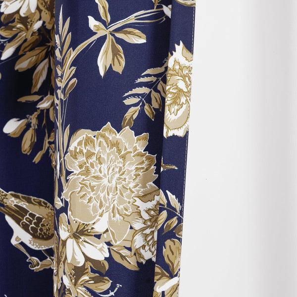 Lush Decor Farmhouse Bird And Flower Insulated Grommet Blackout Window Curtain Panel Set
