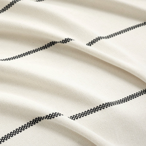 Lush Decor Farmhouse Boho Stripe Woven Tassel Yarn Dyed Cotton Blend Blanket/Coverlet